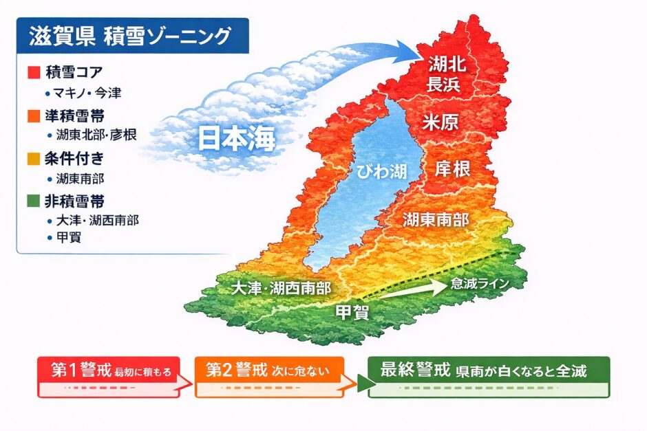 滋賀の雪はなぜ「南と北」でここまで違うのか？ 東近江出張で痛感した話