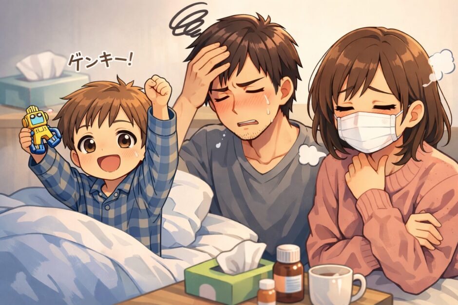 子育て世代エンジニアの冬のリアル｜家庭内感染で連続ダウンした話