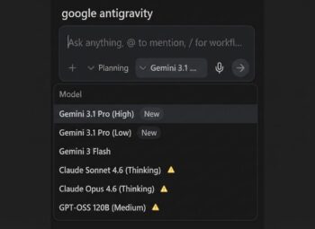 Google AntigravityでGemini 3.1 Proが使えないと出たときは