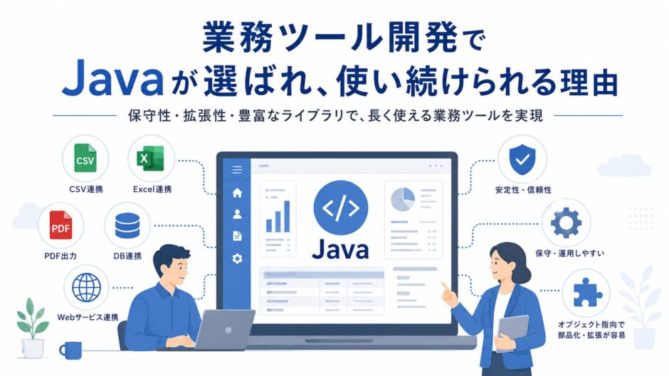 業務ツール開発でJavaが選ばれ、使い続けられる理由