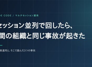 Claude Code を3セッション並列で回したら、人間の組織と同じ事故が起きた